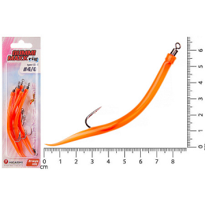Оснастка Higashi Gummi Makk rig SB3 #05 Orange (#10-0)